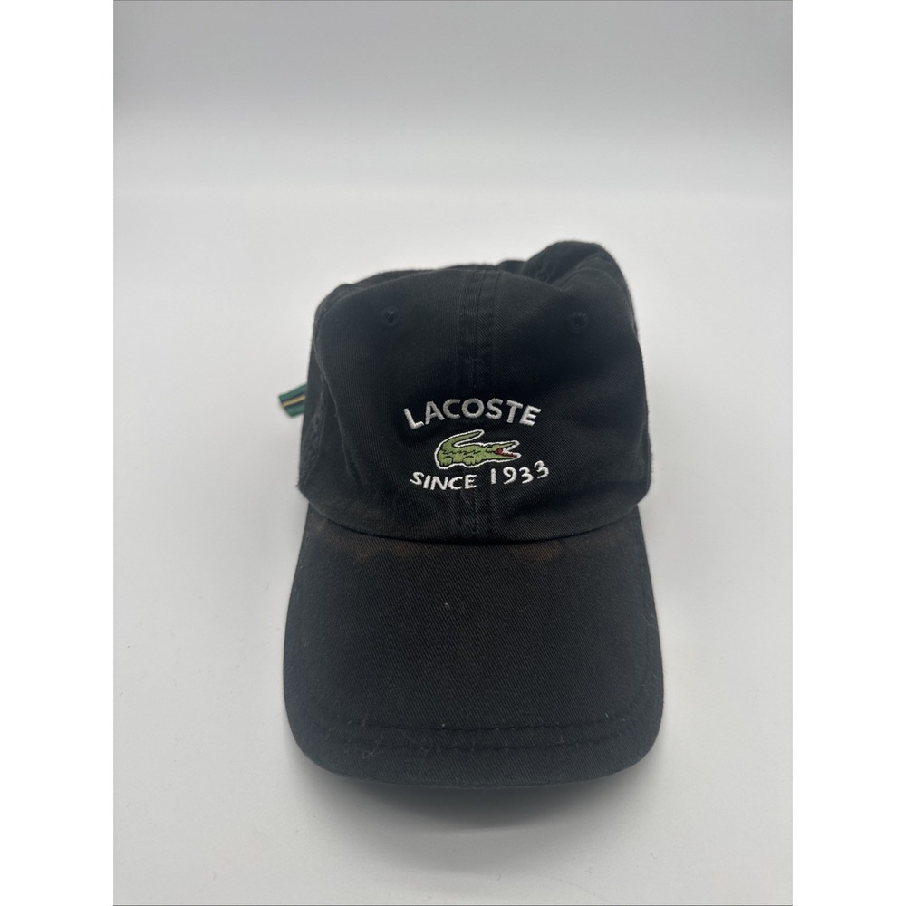 Lacoste Strapback Hat Embroidered Croc Logo Spell Out Since 1933 Preppy Cap